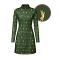Buck Season Birdie Long Sleeve Golf Dress - Detail Close-up