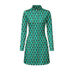 Toucan Tee Time Long Sleeve Golf Dress - Front