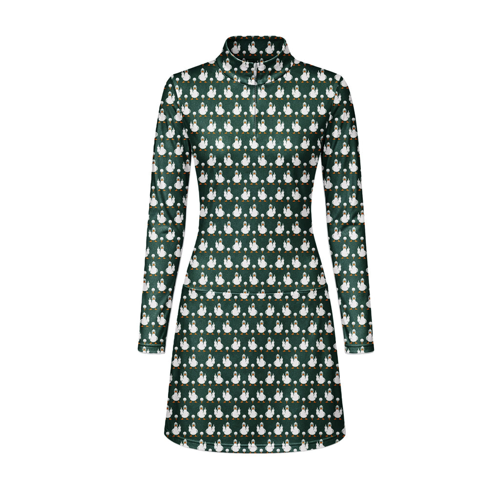 Birdie Salute Long Sleeve Golf Dress - Front