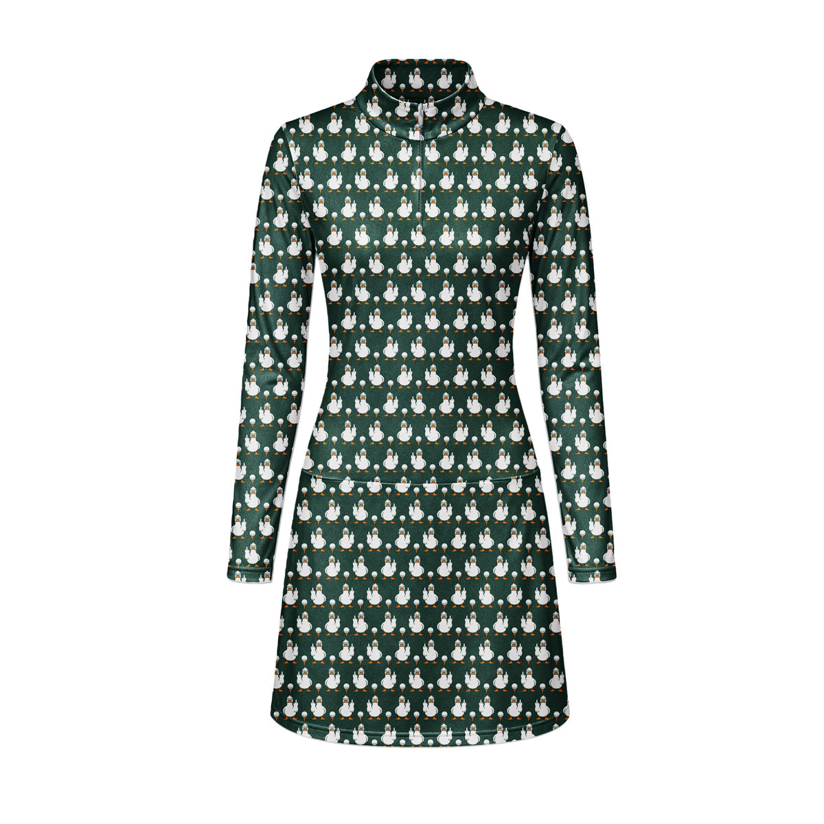 Birdie Salute Long Sleeve Golf Dress - Front