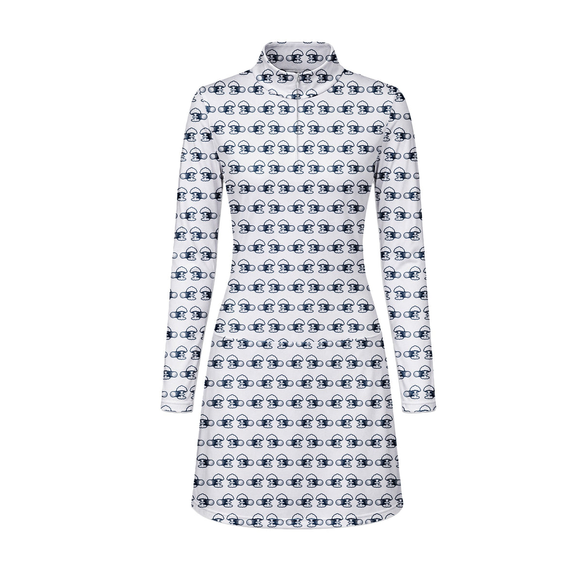 Total Tee Destruction Long Sleeve Golf Dress - Front