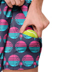 Synthwave Bogey Sun Long Sleeve Golf Dress - Pocket Detail