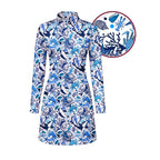Life Of Ocean With Whales Crabs And Lobsters Long Sleeve Dress