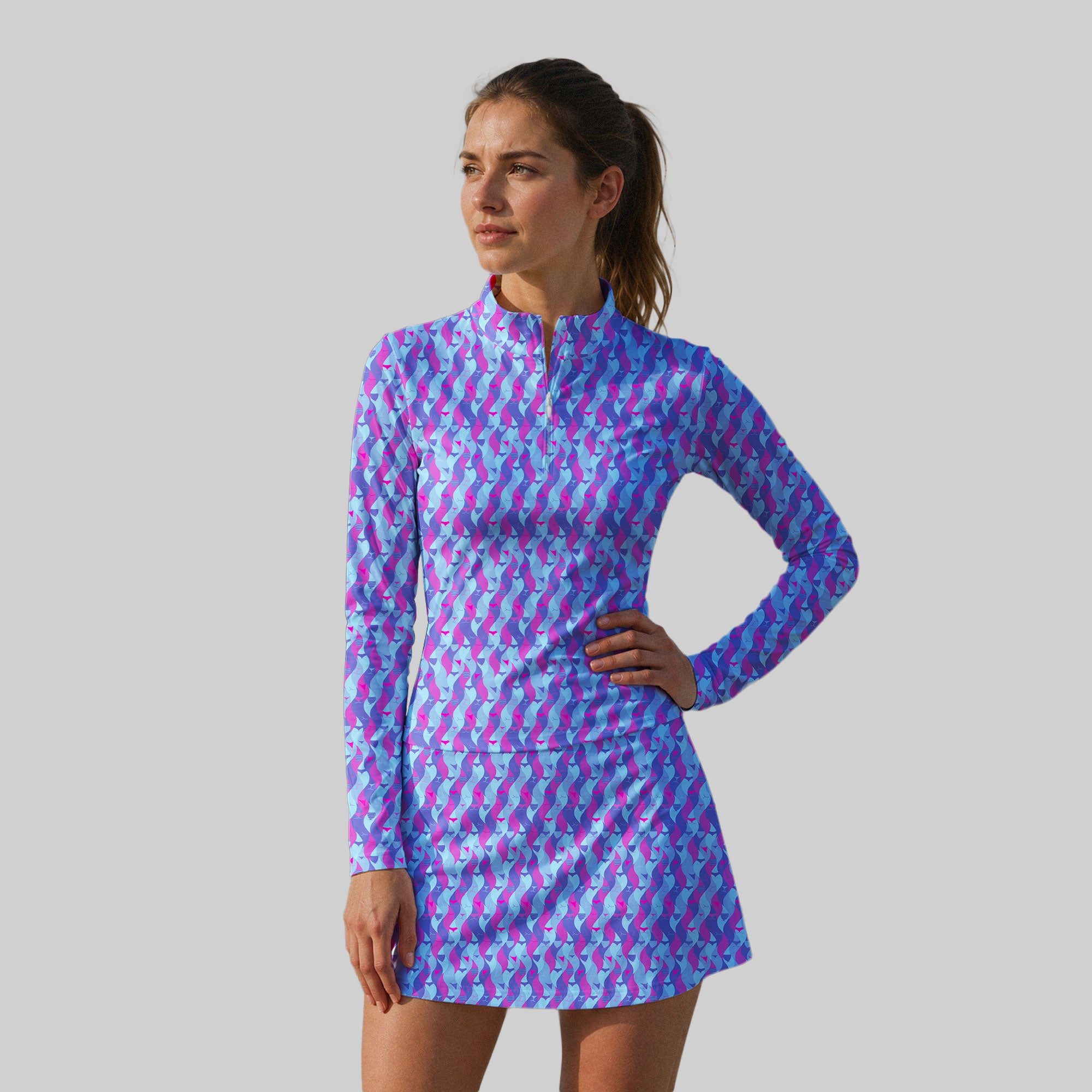 Cheek Peek Long Sleeve Dress