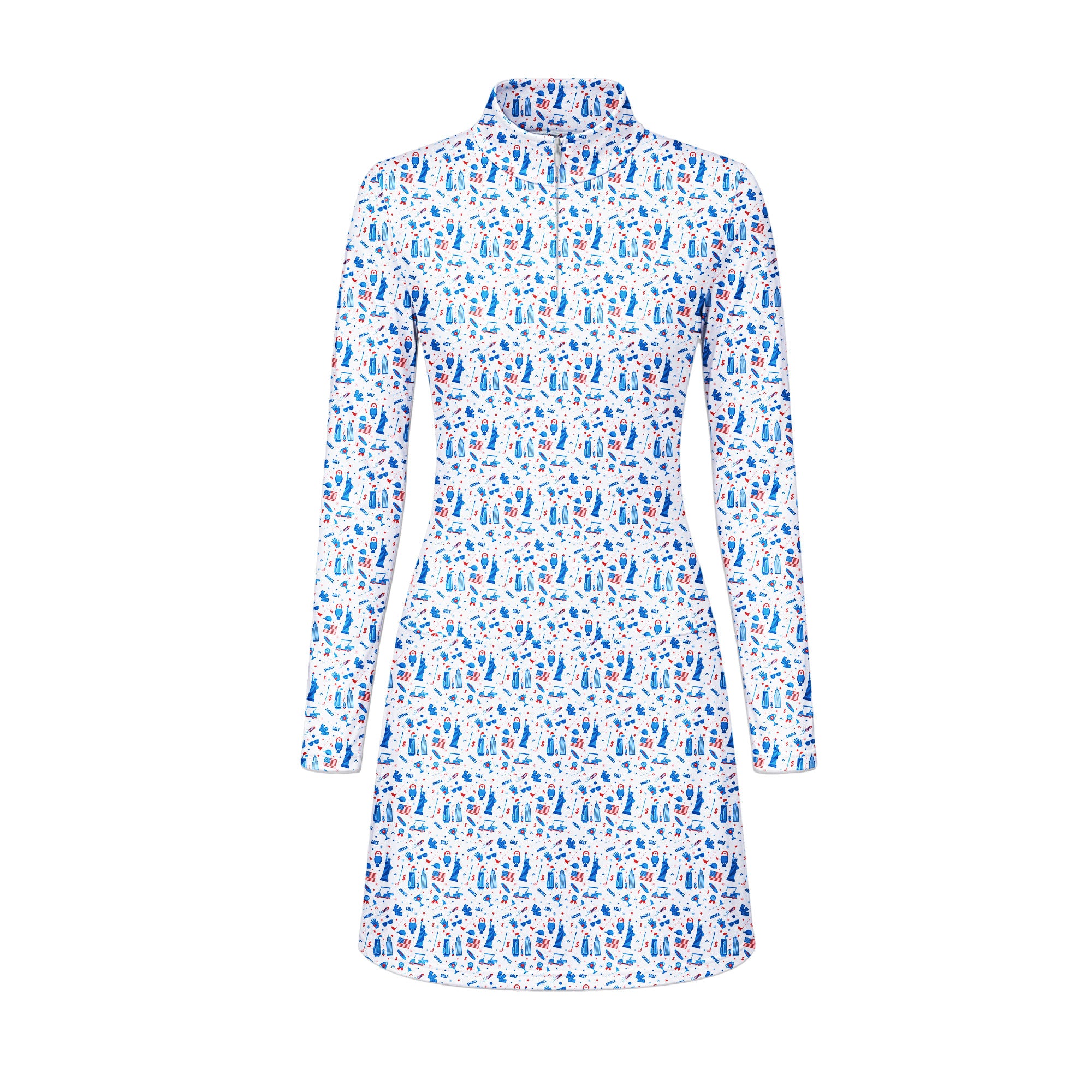 America Golf Long Sleeve Dress