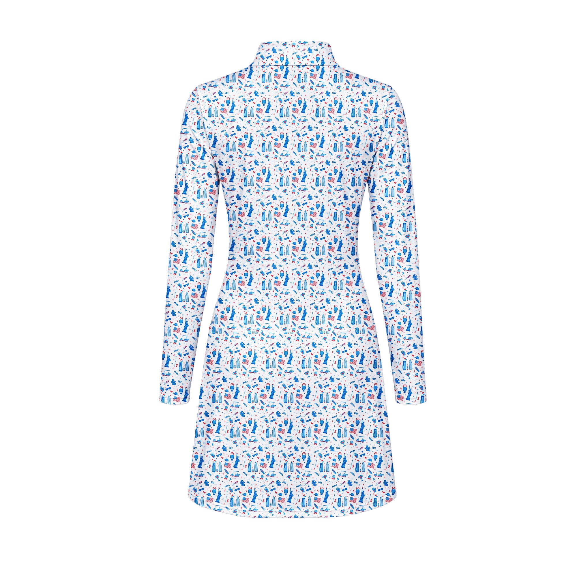 America Golf Long Sleeve Dress