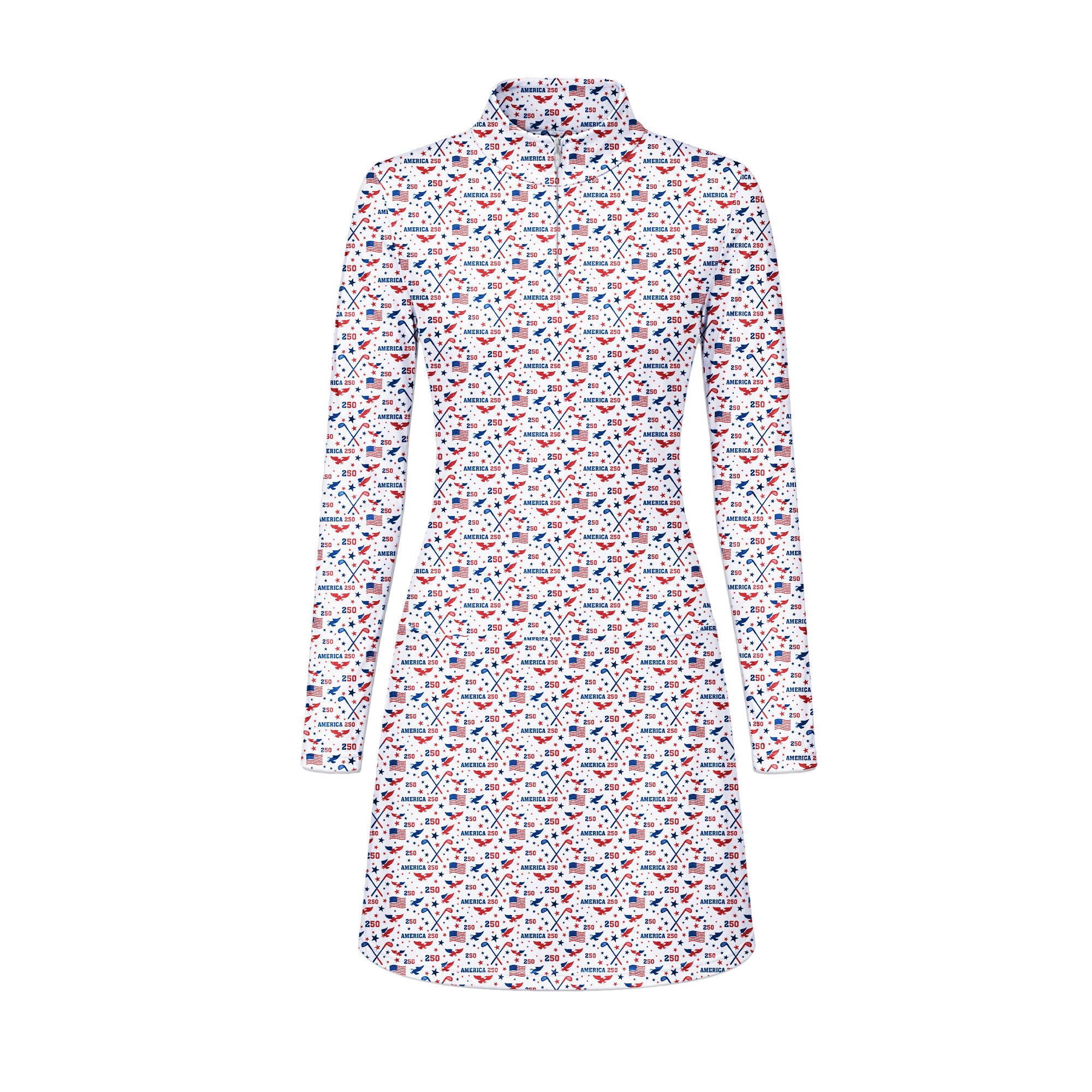 America 250 Fairways Long Sleeve Dress