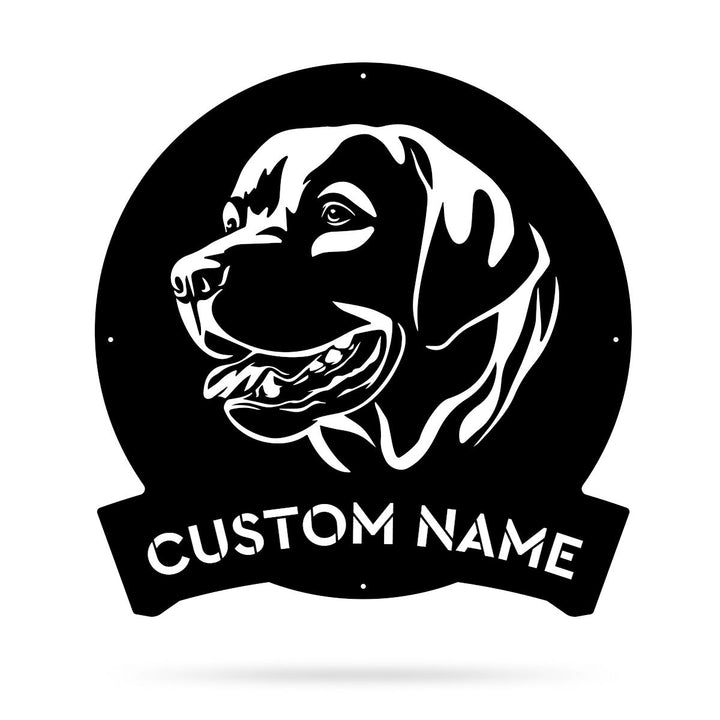  Labrador Dog Monogram Custom Name Laser Cut Metal Signs MN1063