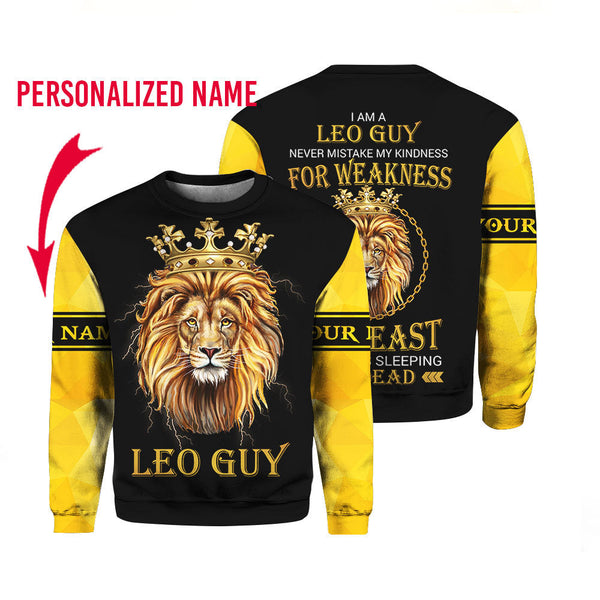 Leo Guy Custom Name Crewneck Sweatshirt For Men & Women