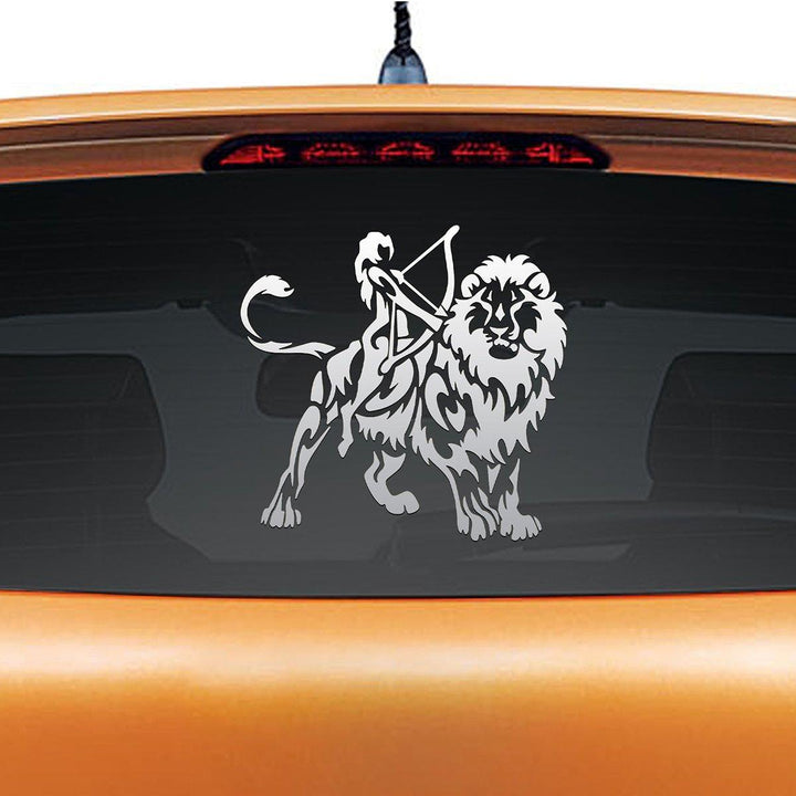 Lion Car Cracked Car Decal Sticker | Waterproof | PVC Vinyl | CCS2097