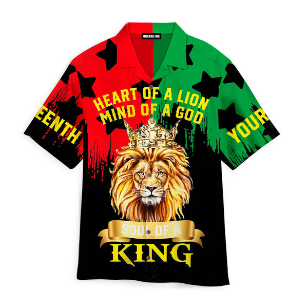 Lion Juneteenth Heart Of Lion Mind Of The God Aloha Hawaiian Shirts For Men & For Women WT9626