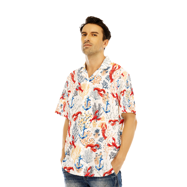 Lobster Anchor Seaweed Aloha Hawaiian Shirts For Men & For Women WT2115