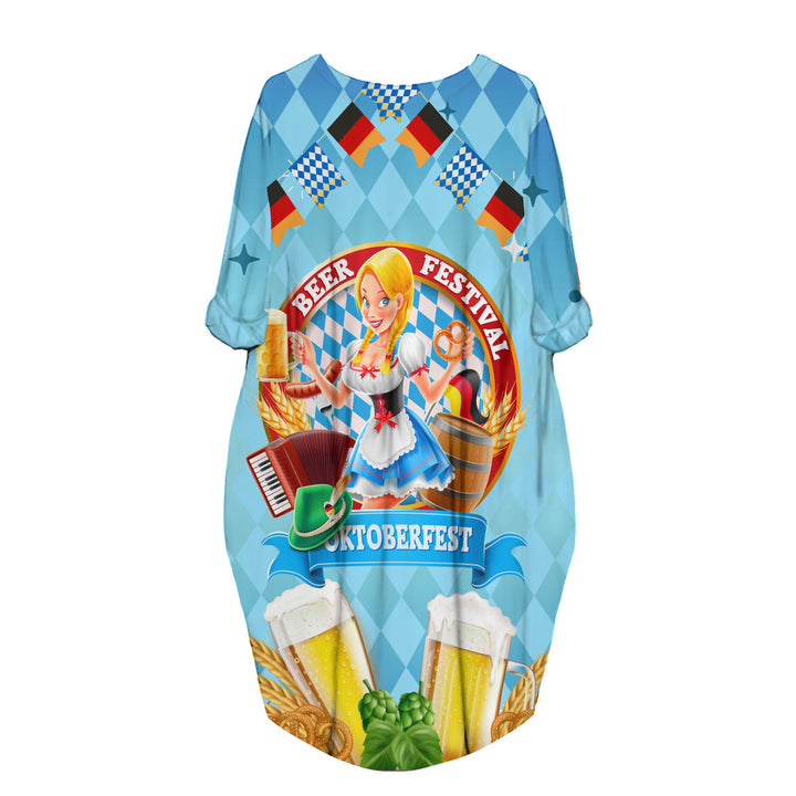 Oktoberfest Celebration Beer Lover Party Long Sleeve Midi Dress