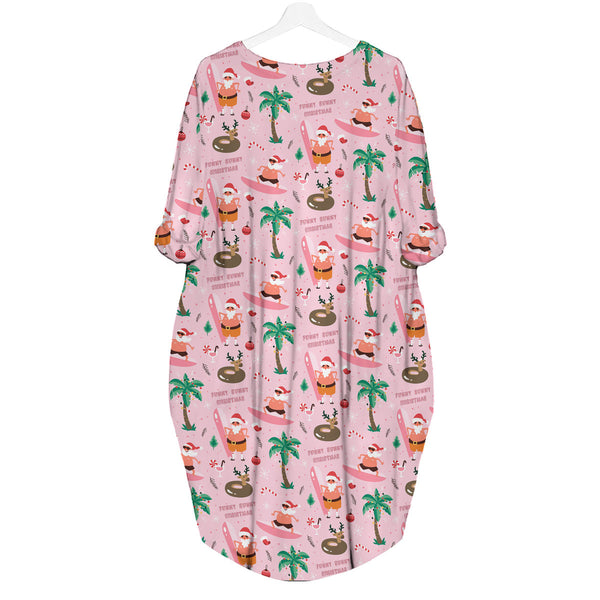 Flamingo Christmas in July Long Sleeve Midi Dress