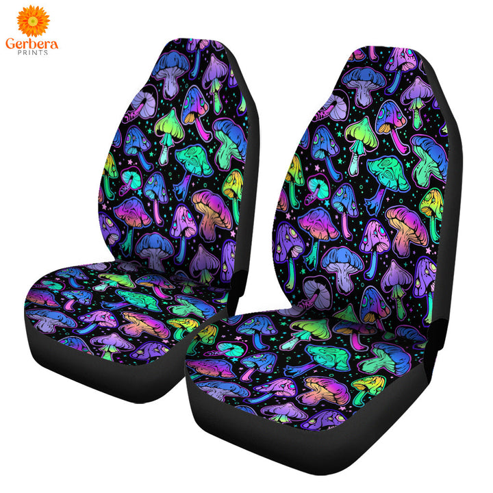 Magic Mushroom Neon Colorful Car Seat Cover Car Interior Accessories CSC5442