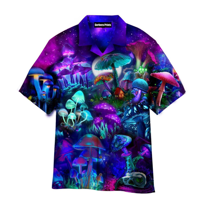 Magic Mushrooms Forest Hippie Aloha Hawaiian Shirts For Men And Women