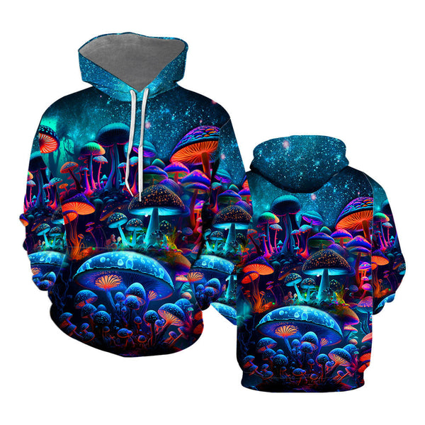 Magic Mushrooms Forest Hippie Hoodie All Over Print For Men & Women HP5680