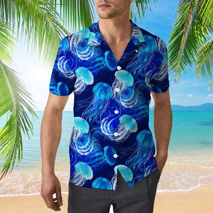 Magical Jellyfish Hawaiian Shirt | For Men & Women | Adult | WT1452-Hawaii Shirt Premium-Gerbera Prints.