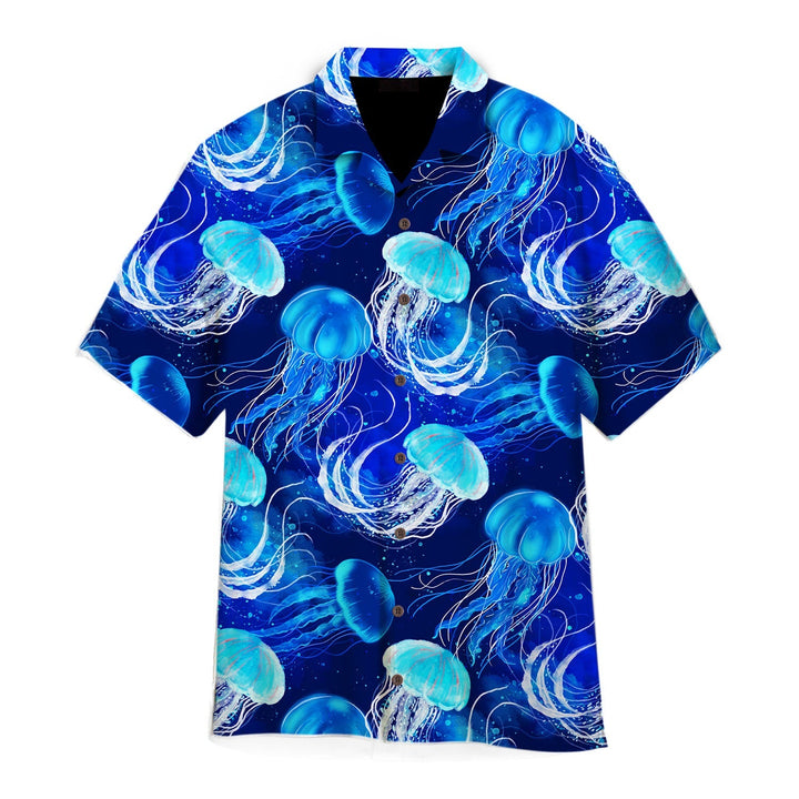 Magical Jellyfish Blue Aloha Hawaiian Shirts For Men And For Women WT1452