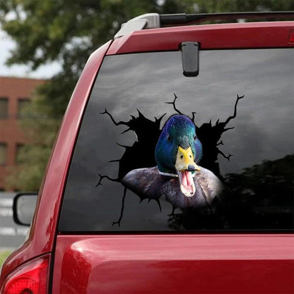 Mallard Duck Cracked Car Decal Sticker | Waterproof | PVC Vinyl | CCS1848