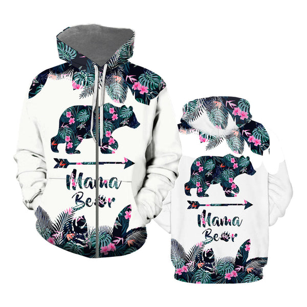 Mama Bear Happy Mother’S Day All Over Zip Up Hoodie For Men & Women Ho7671