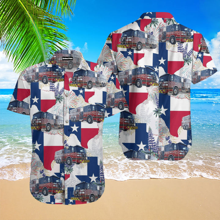 Manchaca Fire Rescue Austin Texas 4Th Of July Hawaiian Shirt