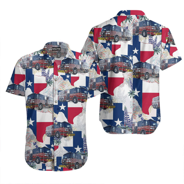 Manchaca Fire Rescue Austin Texas 4Th Of July Hawaiian Shirt