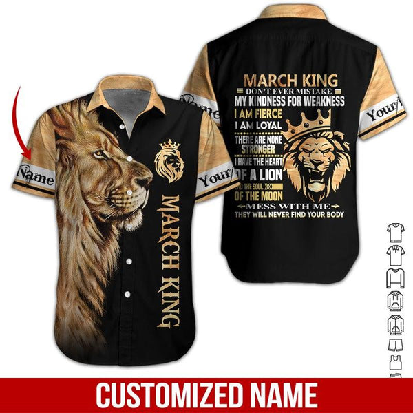 March King Custom Name Hawaiian Shirt For Men & Women