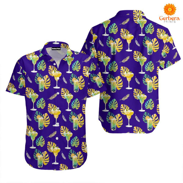 Margarita Tequila Leaf Purple Aloha Hawaiian Shirts For Men & For Women PHW1030