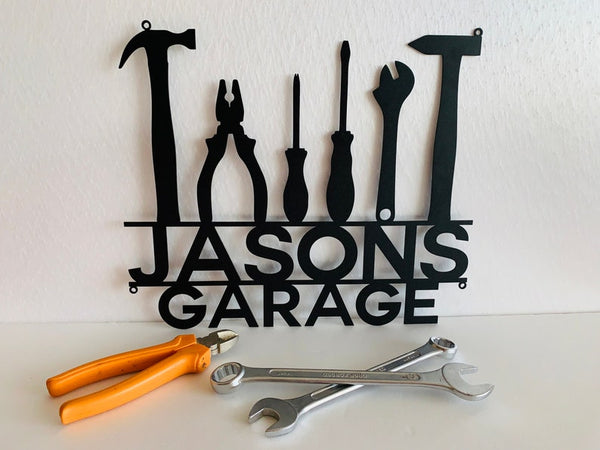 Mechanic garage - Personalized Cut Metal SignMechanic Garage Personalized Custom Name Laser Cut Metal Signs