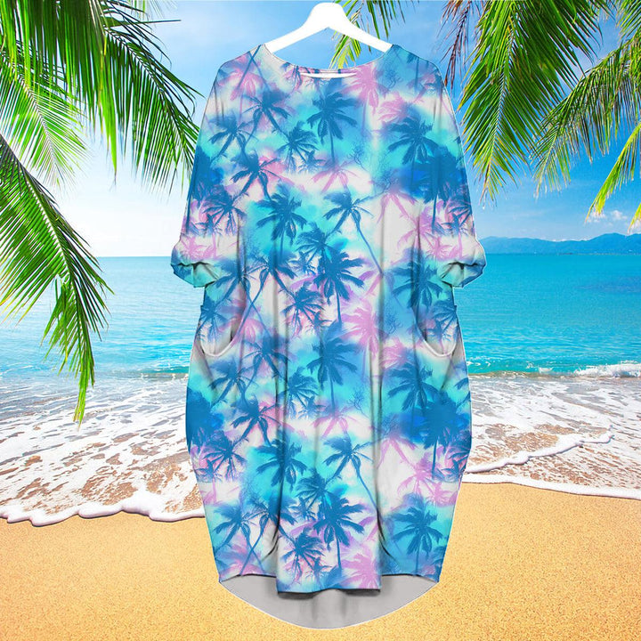 Mens Neon Tropical Long Sleeve Midi Dress | MD1453