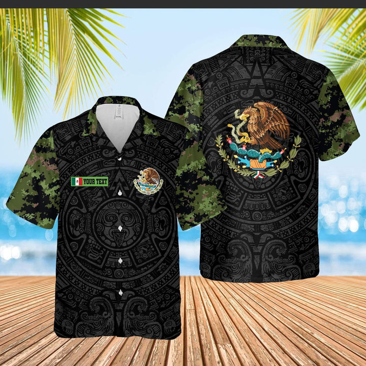 Mexico Camo Custom Name Hawaiian Shirt For Men & Women