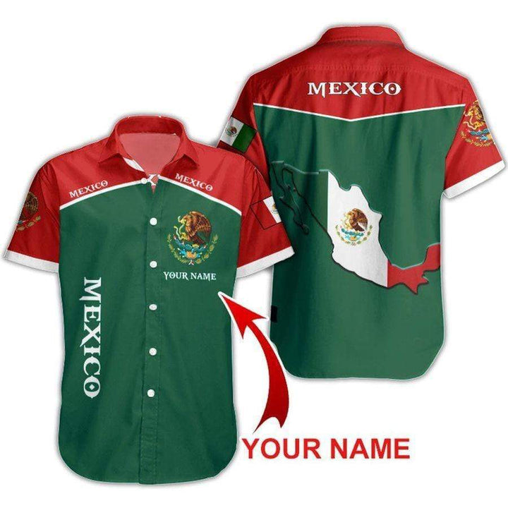 Mexico Custom Name Hawaiian Shirt For Men & Women