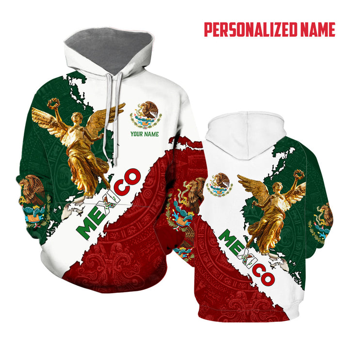 Mexico Eagle Mexican Custom Name Hoodie For Men & Women