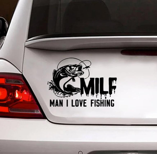 Man I Love Fishing Vinyl Car Decal Sticker CS1069