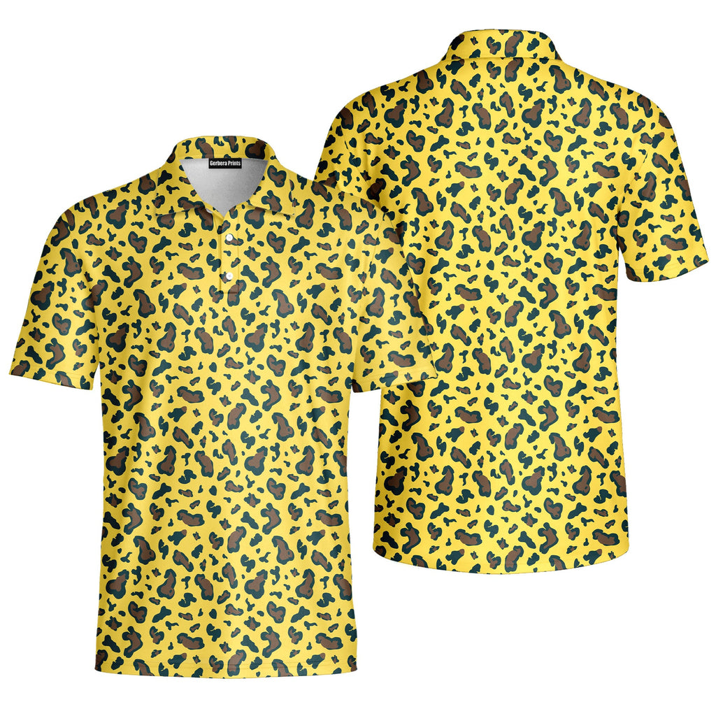 Leopard-Polo Shirt For Men-Gerbera Prints