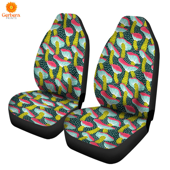 Mushrooms Meadow In Bright Colors Car Seat Cover Car Interior Accessories CSC5641