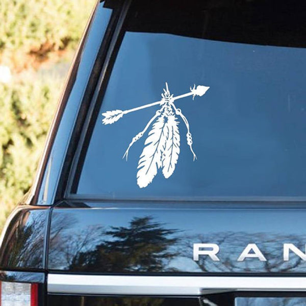 Native American Cracked Car Decal Sticker | Waterproof | PVC Vinyl | CCS2137