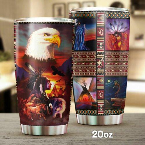 Native American Culture Stainless Steel Tumbler Cup | Travel Mug | TC4639