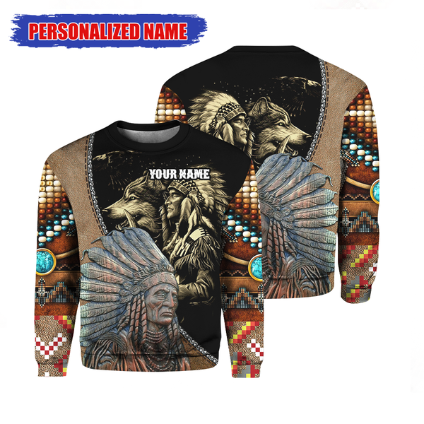 Native American Custom Name Crewneck Sweatshirt For Men & Women