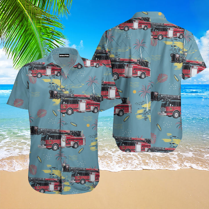 New Brunswick Canada St Stephen Fire Department Hawaiian Shirt