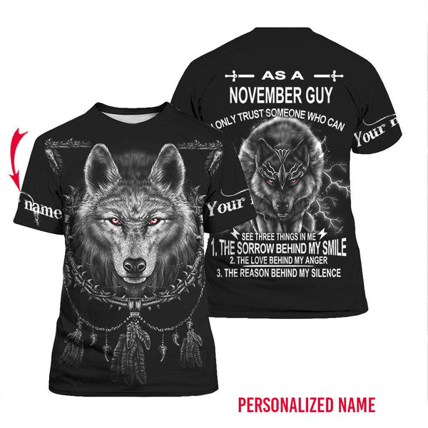 November Guy Custom Name T Shirt For Men & Women