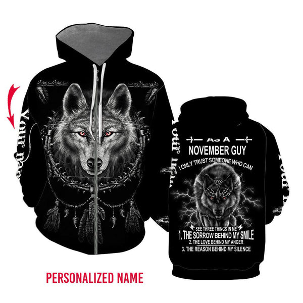 November Guy Custom Name Zip Up Hoodie For Men & Women