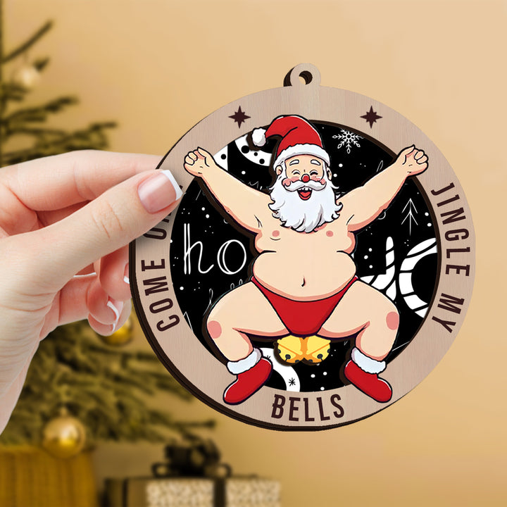 Rude Santa Ornament