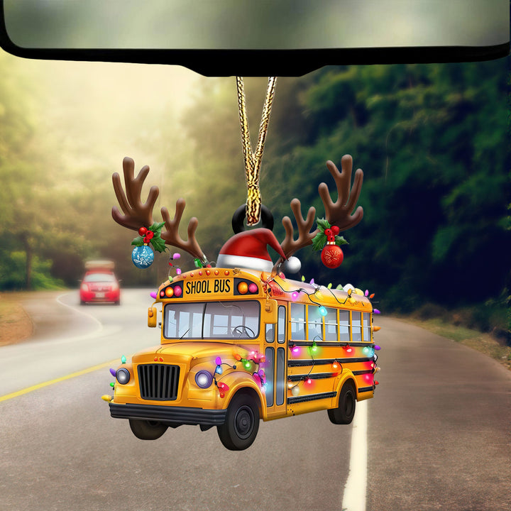 Bus School Ornament