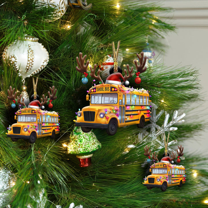 Bus School Ornament