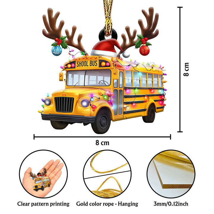 Bus School Ornament