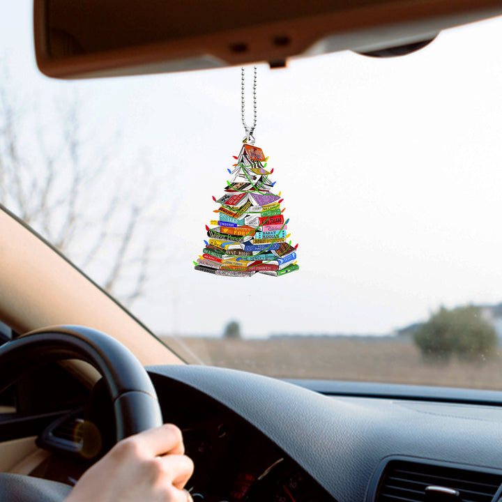 Book Christmas Tree Car Ornament CO1411