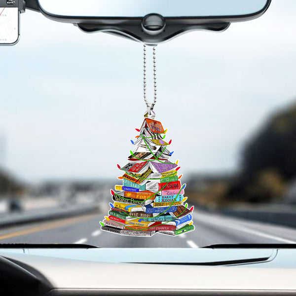 Book Christmas Tree Car Ornament CO1411