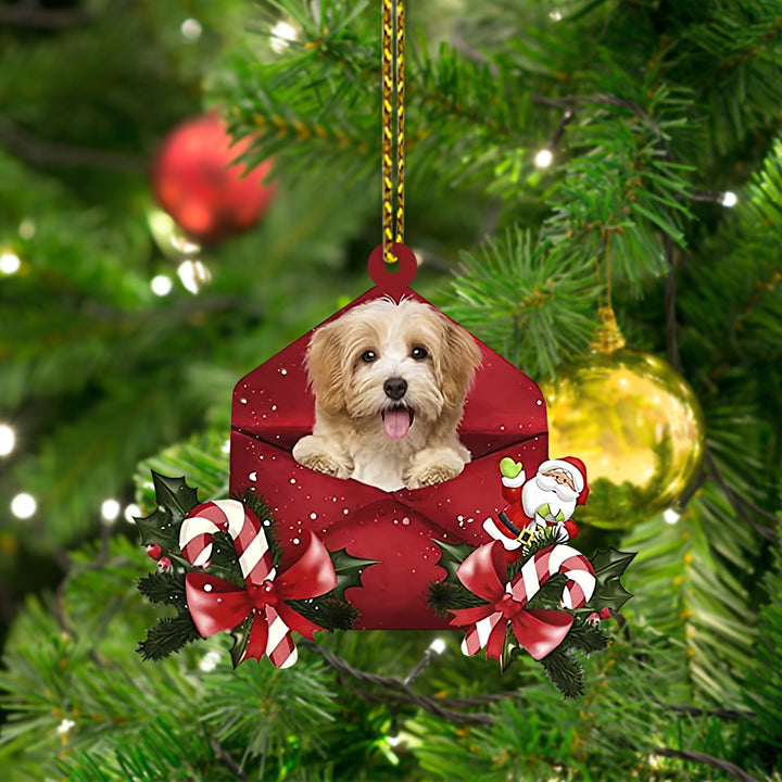 ShihTzu Dog In Envelope Christmas Car Ornament CO1448